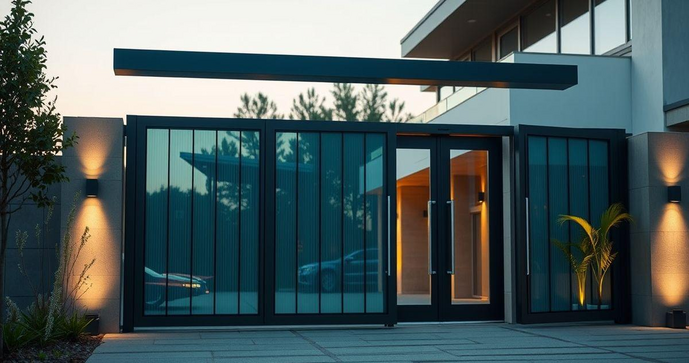 Portões de Alumínio com Vidro: Estilo e Segurança para Sua Residência Portões de Alumínio com Vidro: Estilo e Segurança para Sua Residência